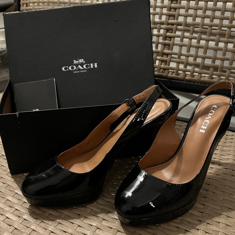 COACH Women's Heels Size 8.5 Black
